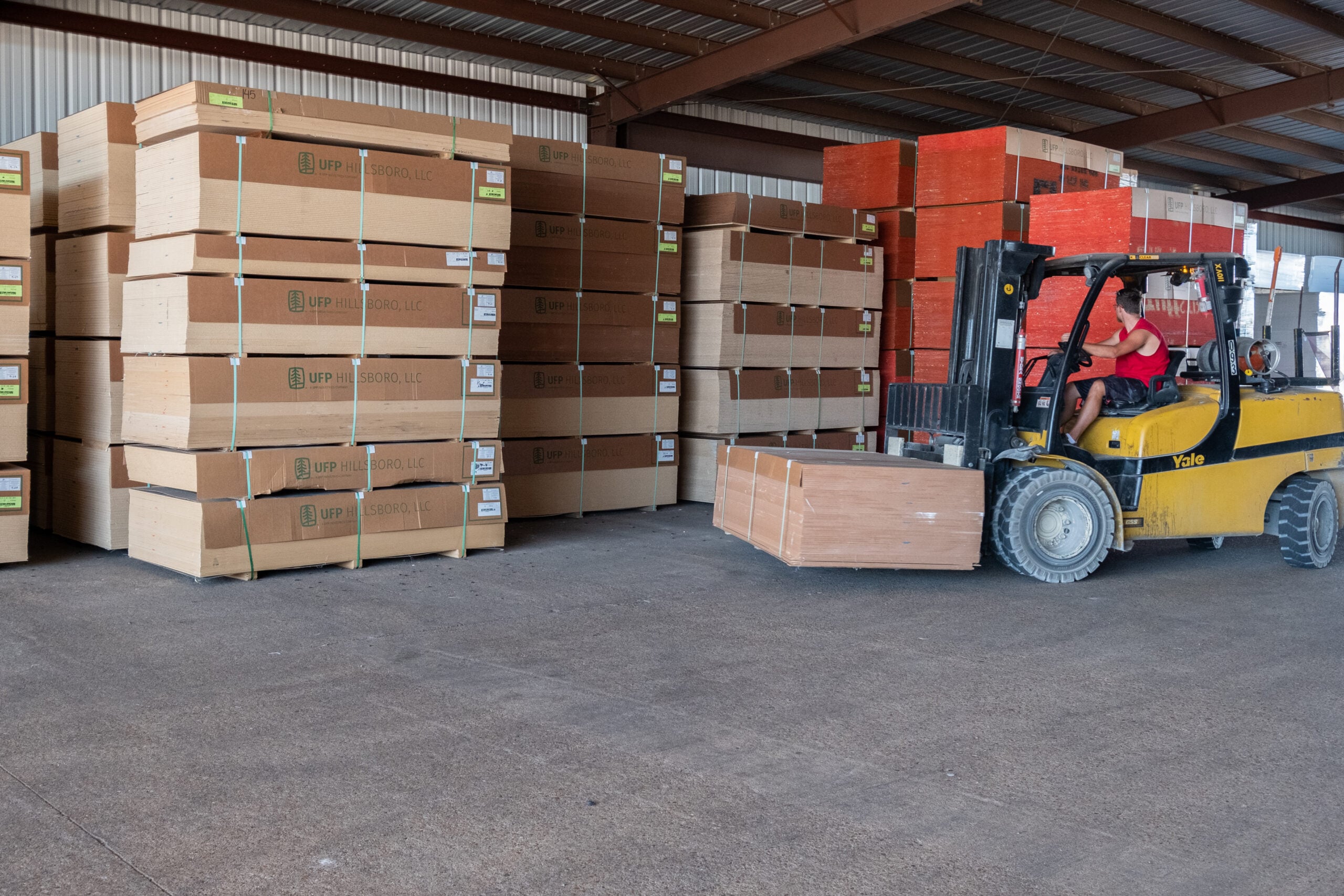 Lumber yard supply for commercial modular manufacturing
