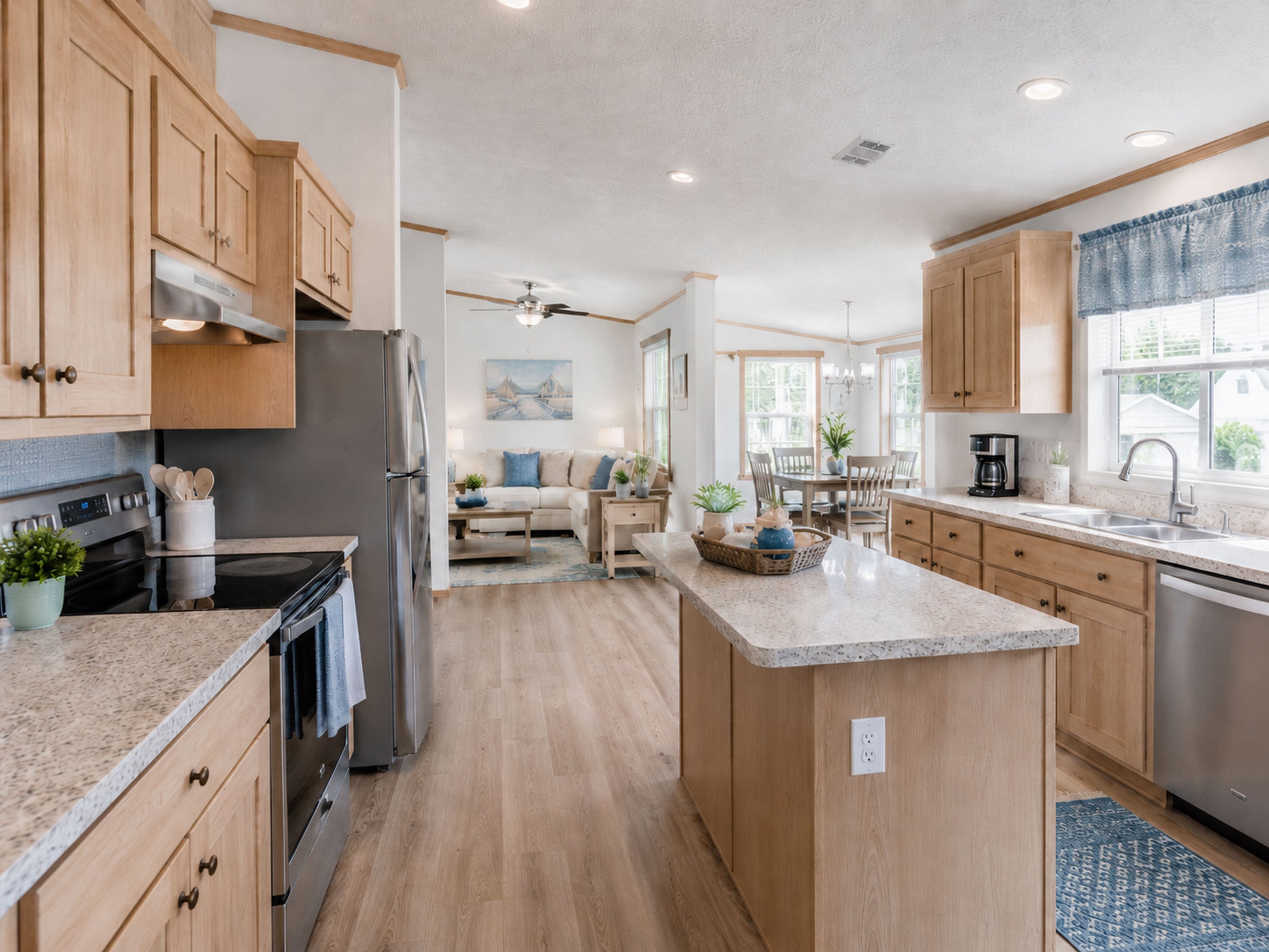 Custom kitchen interior in a manufactured home