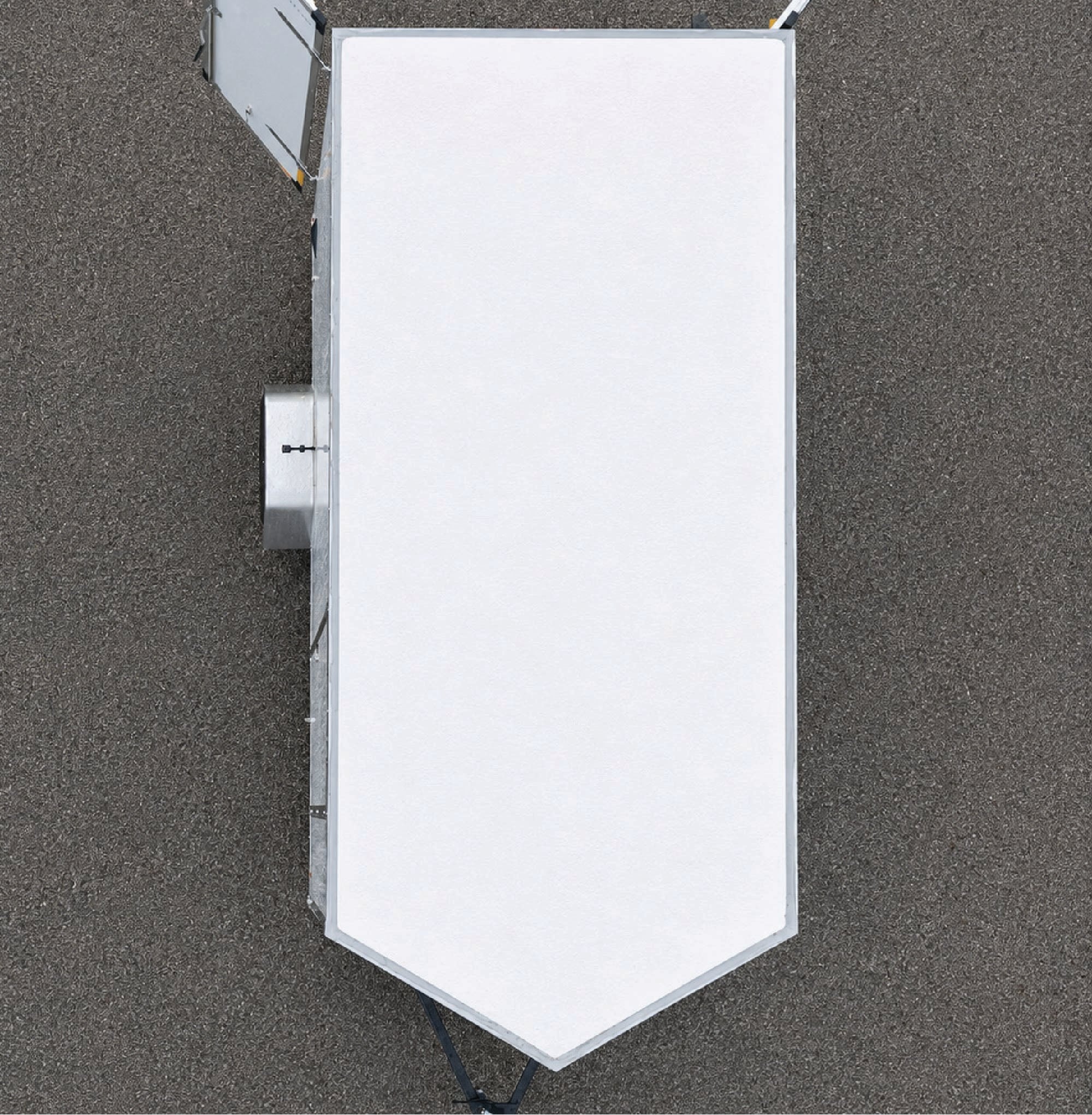 BRAWN® LightLID™ translucent roof panel seen from the top of a cargo trailer